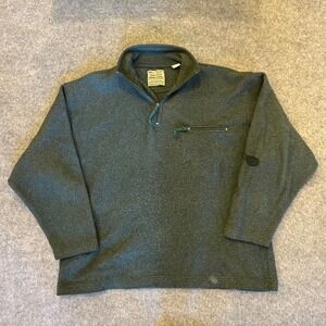 Vintage Bugle Boy Double-Brush Green Faded Snow Fleece